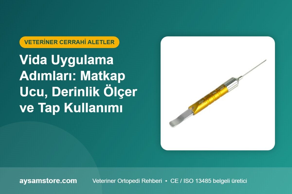 Vida Uygulama Adımları: Matkap Ucu, Derinlik Ölçer ve Tap Kullanımı