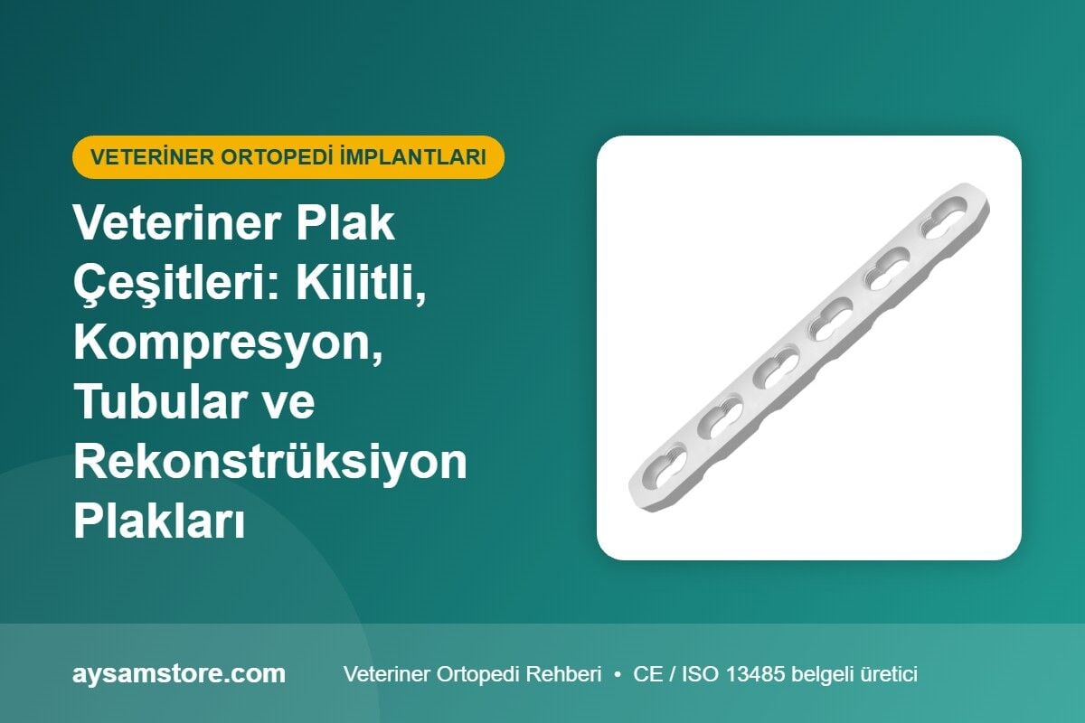 Veteriner Plak Çeşitleri: Kilitli, Kompresyon, Tubular ve Rekonstrüksiyon Plakları