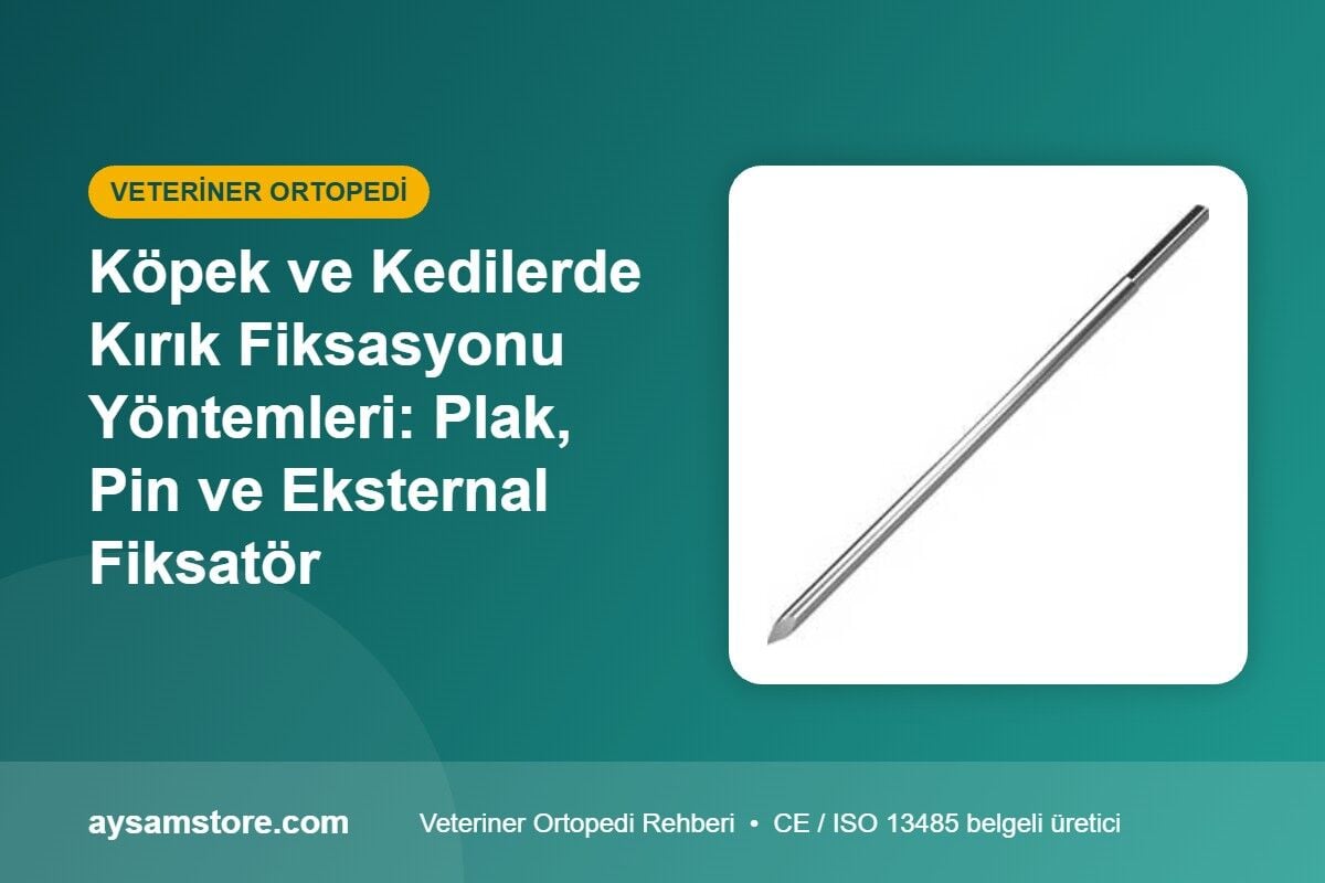 Köpek ve Kedilerde Kırık Fiksasyonu Yöntemleri: Plak, Pin ve Eksternal Fiksatör
