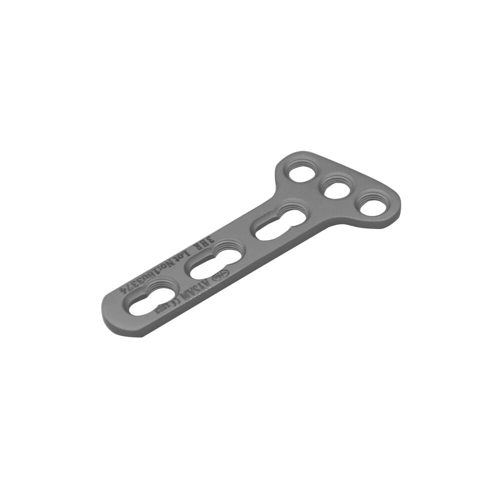 3,5 mm Kilitli Kompresyon Çelik Baş Plak Kafa 4 Delik Şaft 3 Delik