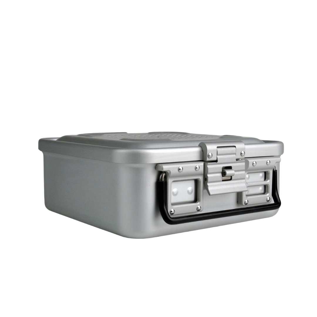 Yarım Boy Sterilizasyon Konteyner 285X280X100 - Gri