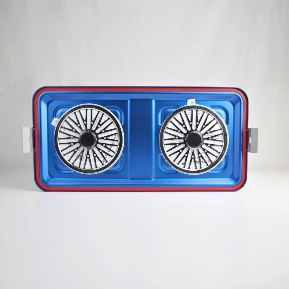 Tam boy Sterilizasyon Konteyner Mavi - 580X280X100