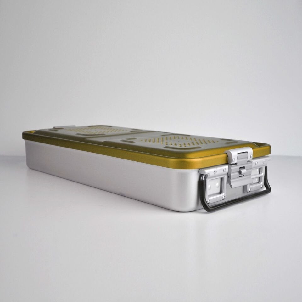 Tam boy Sterilizasyon Konteyner Sarı - 580X280X100