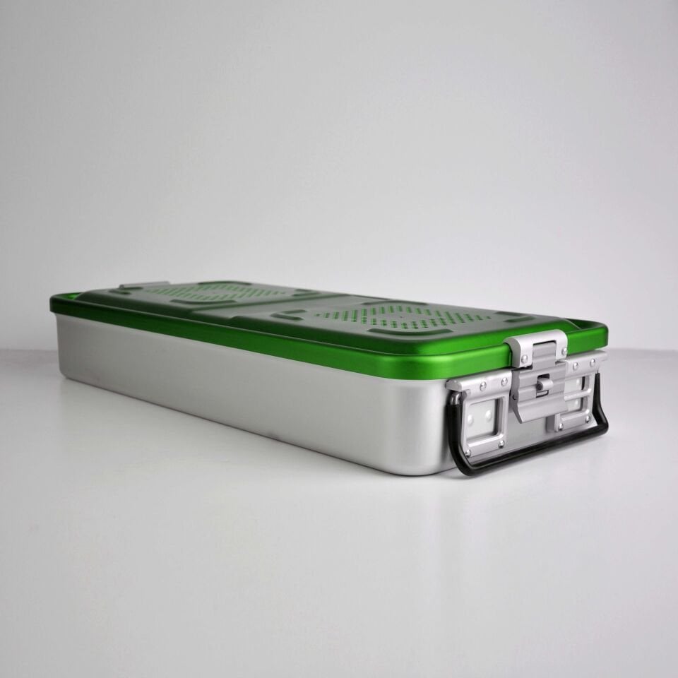 Tam boy Sterilizasyon Konteyner Yeşil - 580X280X100