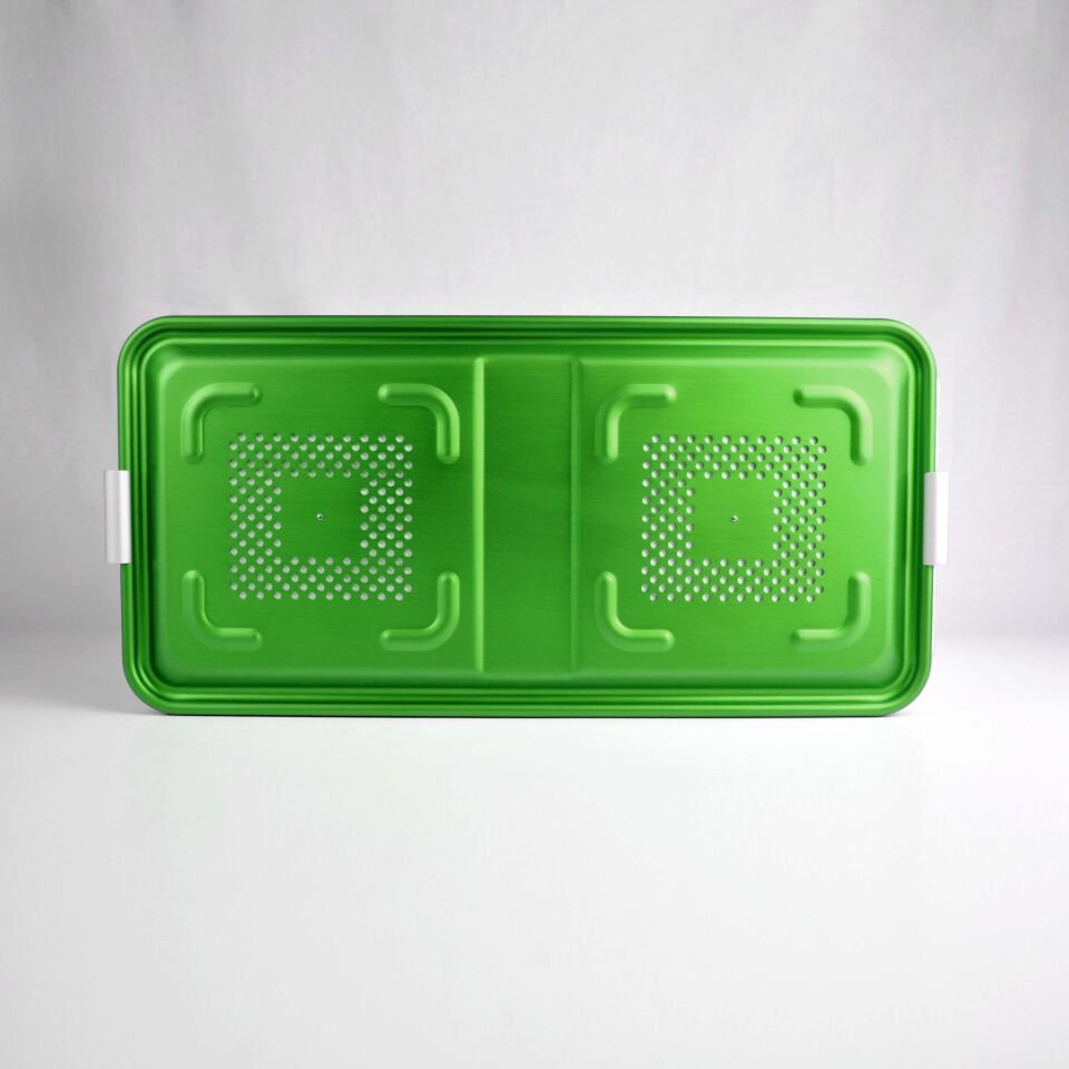 Tam boy Sterilizasyon Konteyner Yeşil - 580X280X100