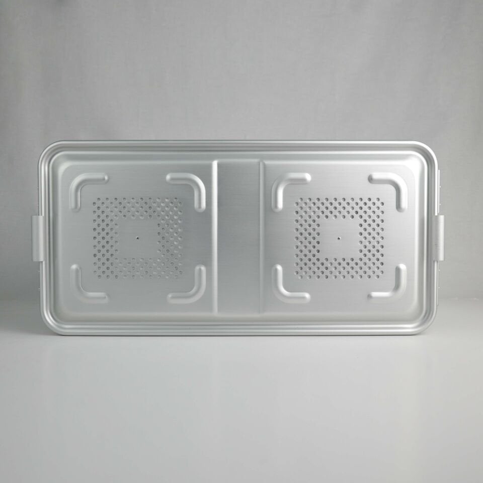 Tam boy Sterilizasyon Konteyner Gri - 580X280X135