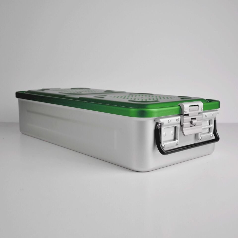 Tam boy Sterilizasyon Konteyner Yeşil - 580X280X135