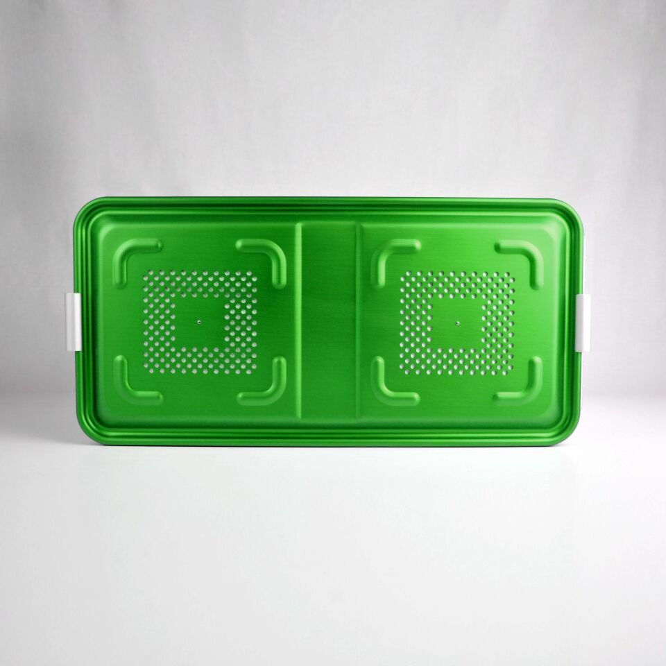 Tam boy Sterilizasyon Konteyner Yeşil - 580X280X135