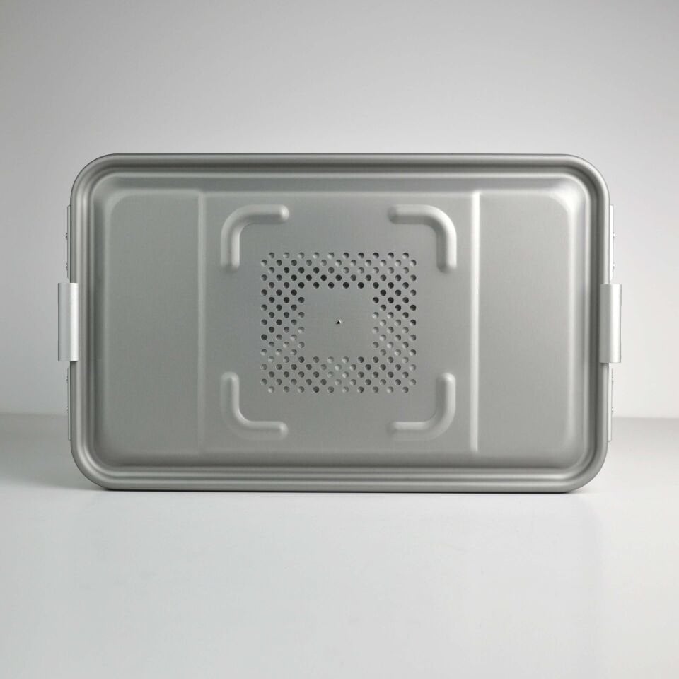 Orta Boy Sterilizasyon Konteyner Gri - 465X280X135