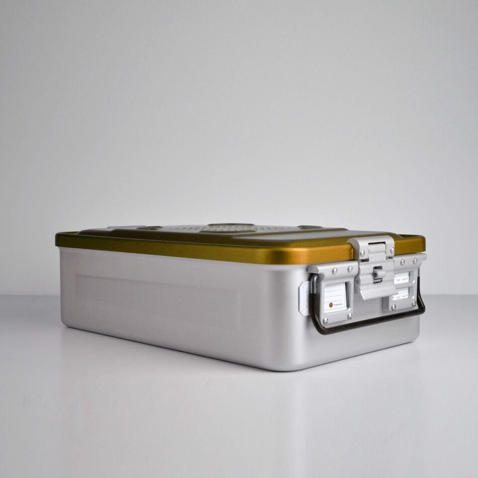 Orta Boy Sterilizasyon Konteyner Sarı - 465X280X135 