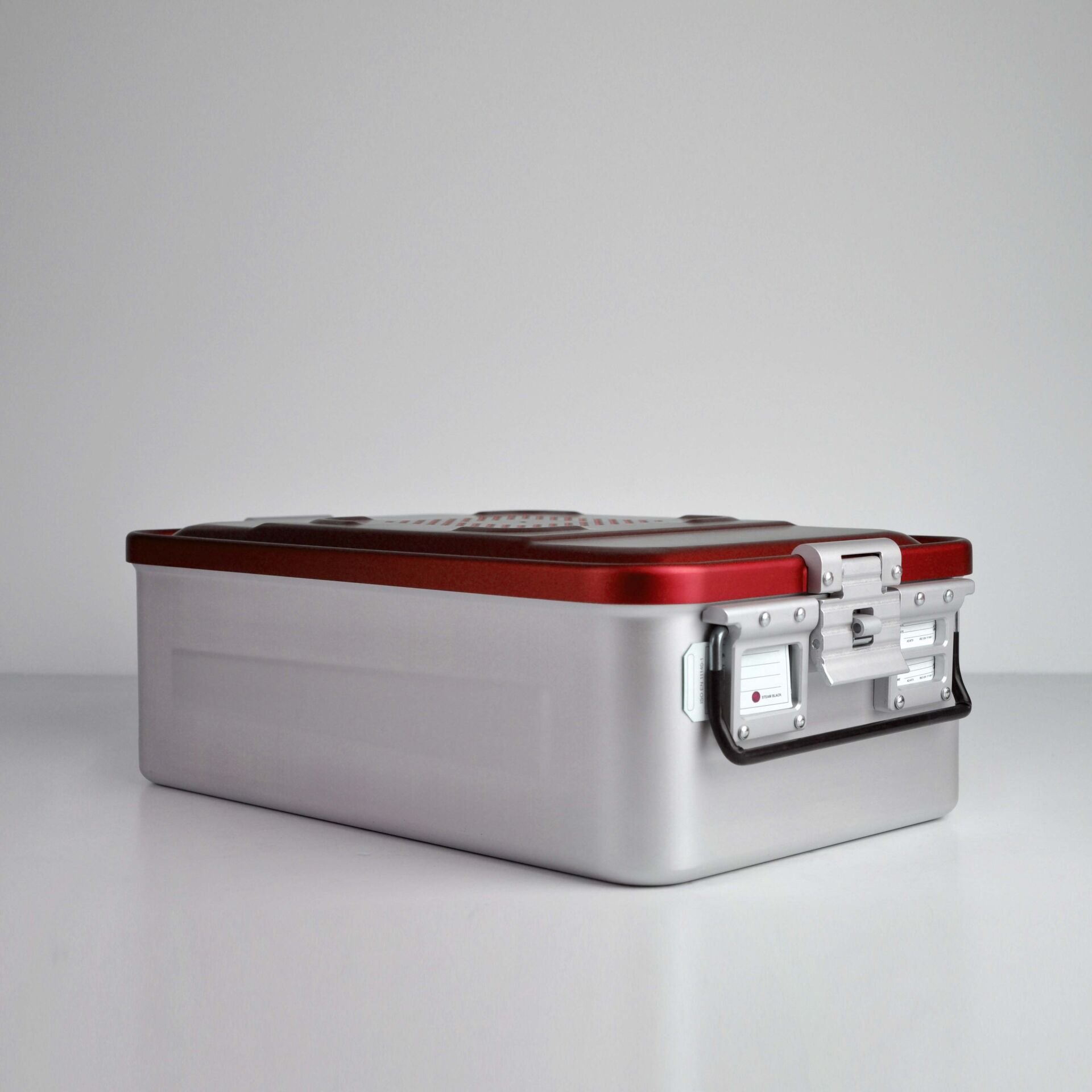 Orta Boy Sterilizasyon Konteyner Kırmızı - 465X280X150