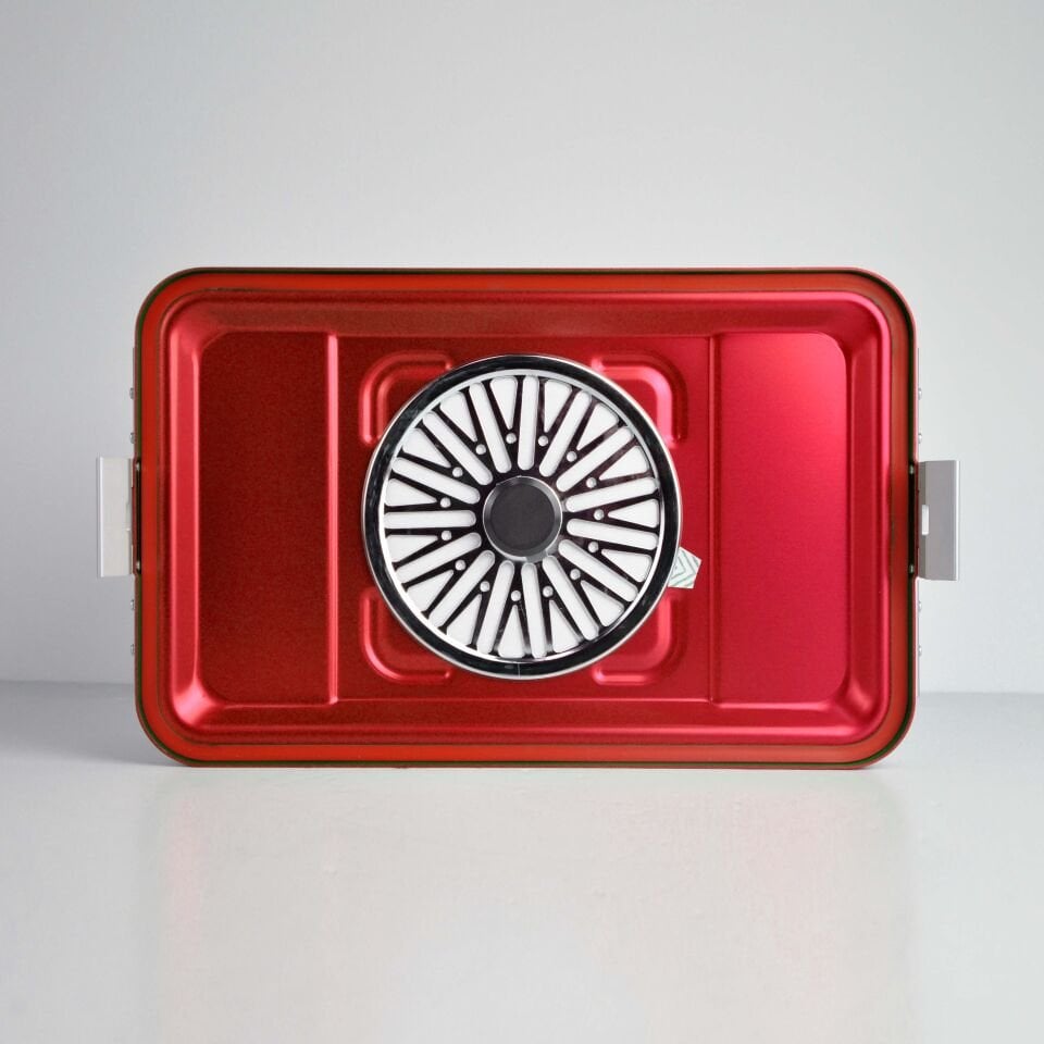 Orta Boy Sterilizasyon Konteyner Kırmızı - 465X280X150