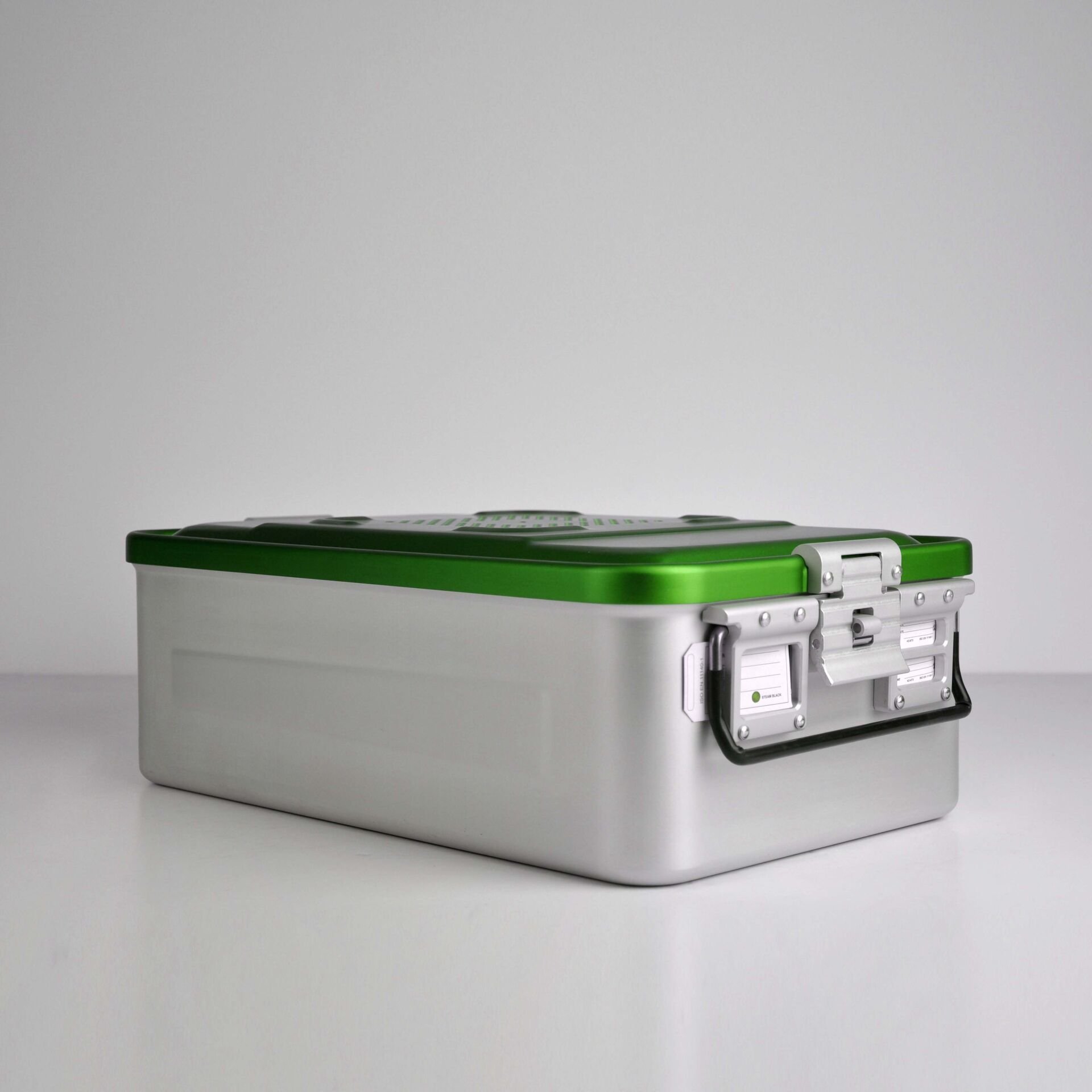 Orta Boy Sterilizasyon Konteyner Yeşil - 465X280X150
