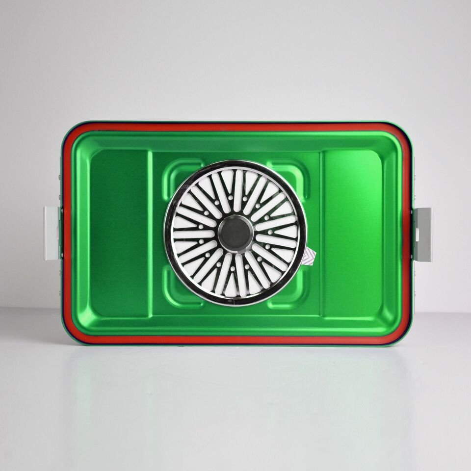 Orta Boy Sterilizasyon Konteyner Yeşil - 465X280X150