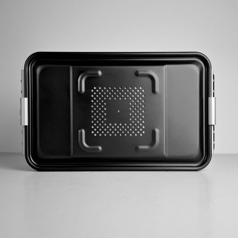 Orta Boy Sterilizasyon Konteyner Siyah - 465X280X150