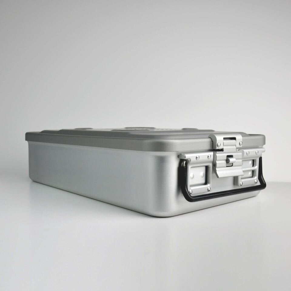 Orta Boy Sterilizasyon Konteyner Gri - 465x280x100