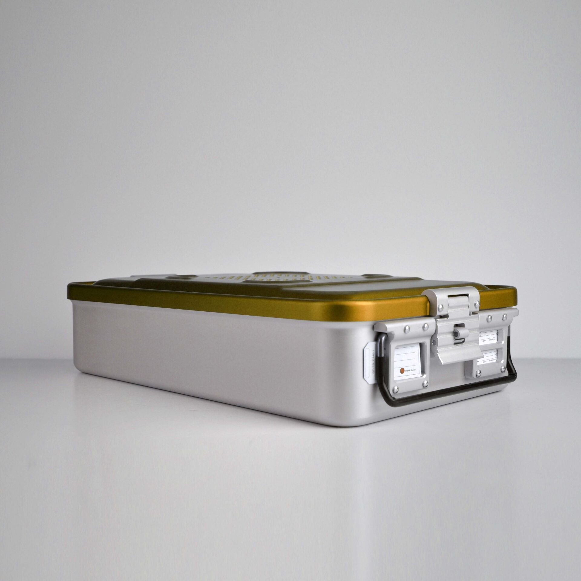 Orta Boy Sterilizasyon Konteyner Sarı - 465x280x100