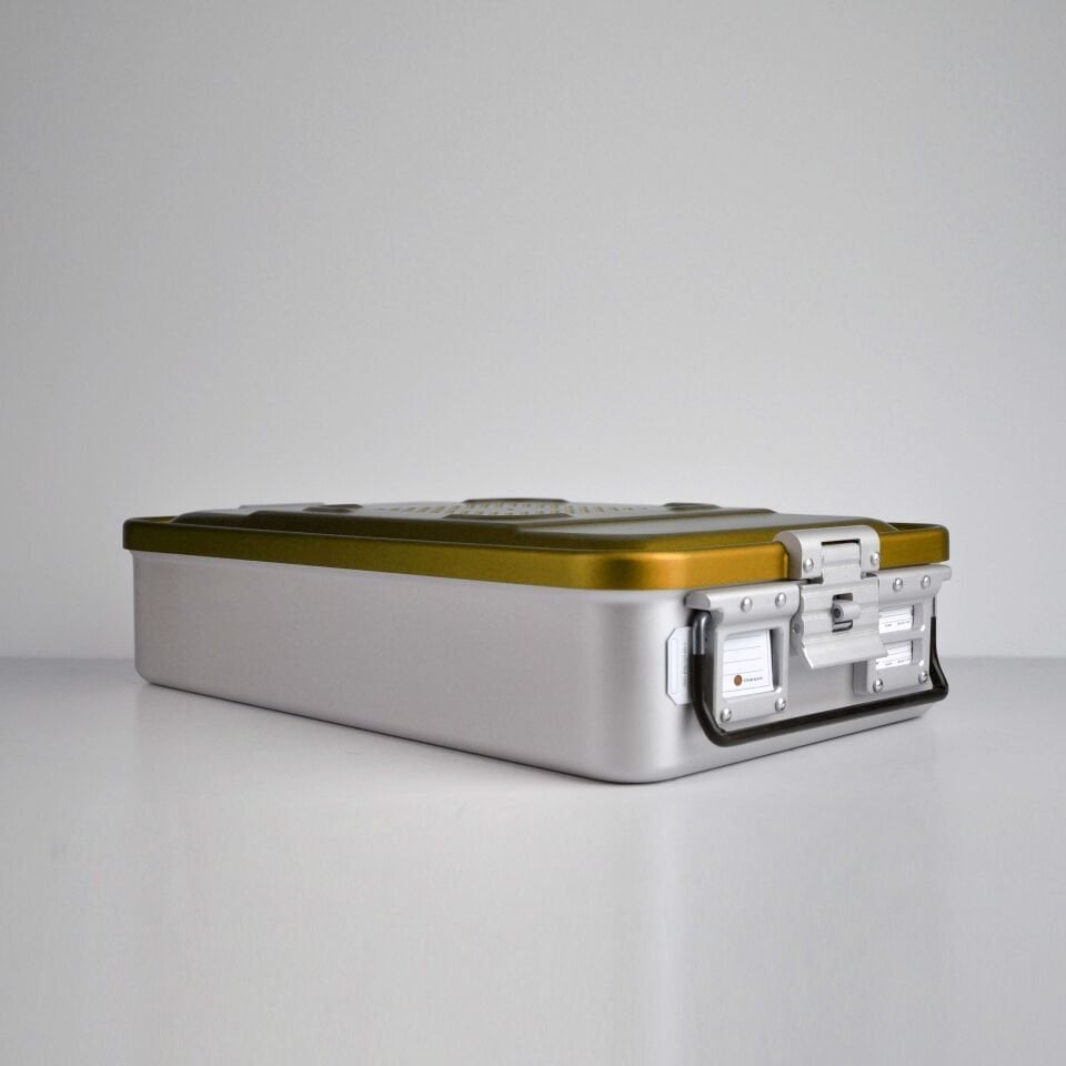 Orta Boy Sterilizasyon Konteyner Sarı - 465x280x100