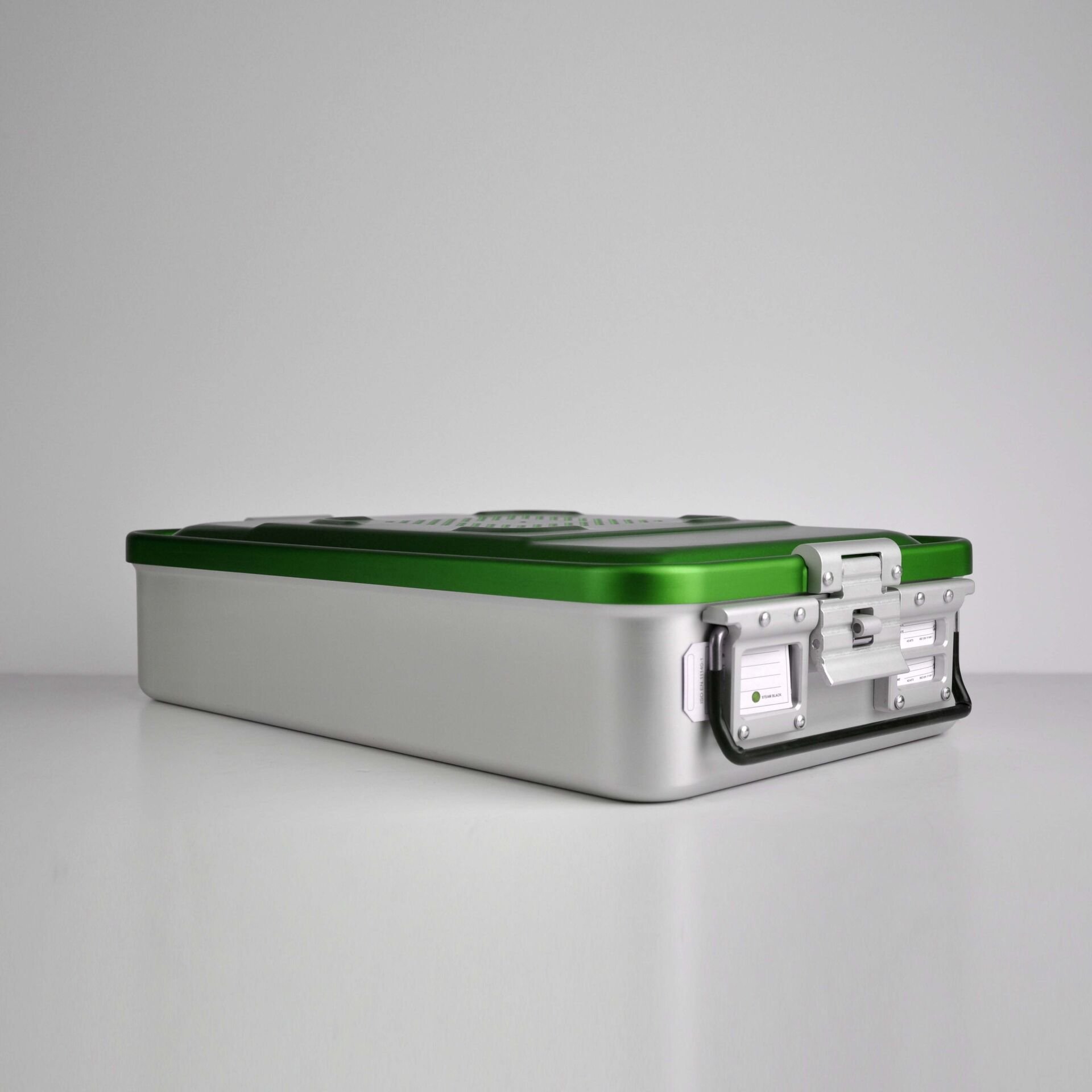 Orta Boy Sterilizasyon Konteyner Yeşil - 465x280x100
