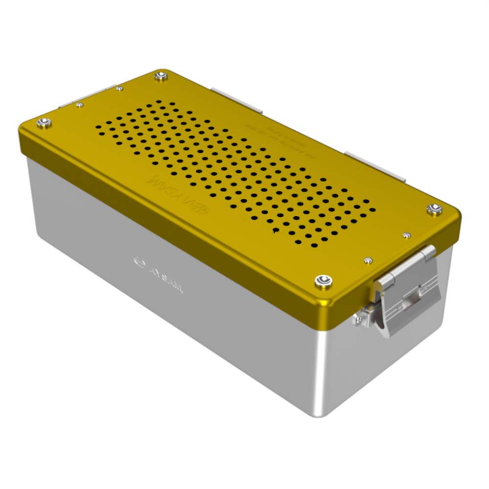 Mini Sterilizasyon Konteyner Sarı - 300X140X100