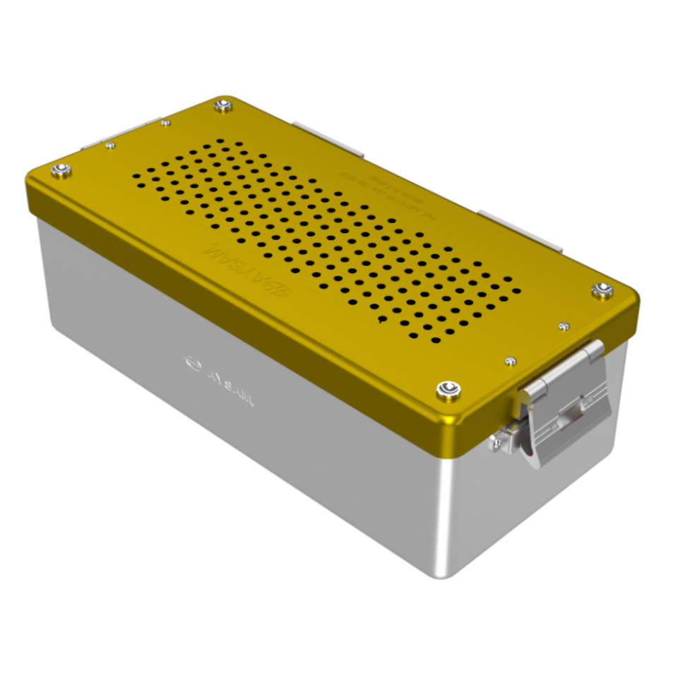 Mini Sterilizasyon Konteyner Sarı - 300X140X100