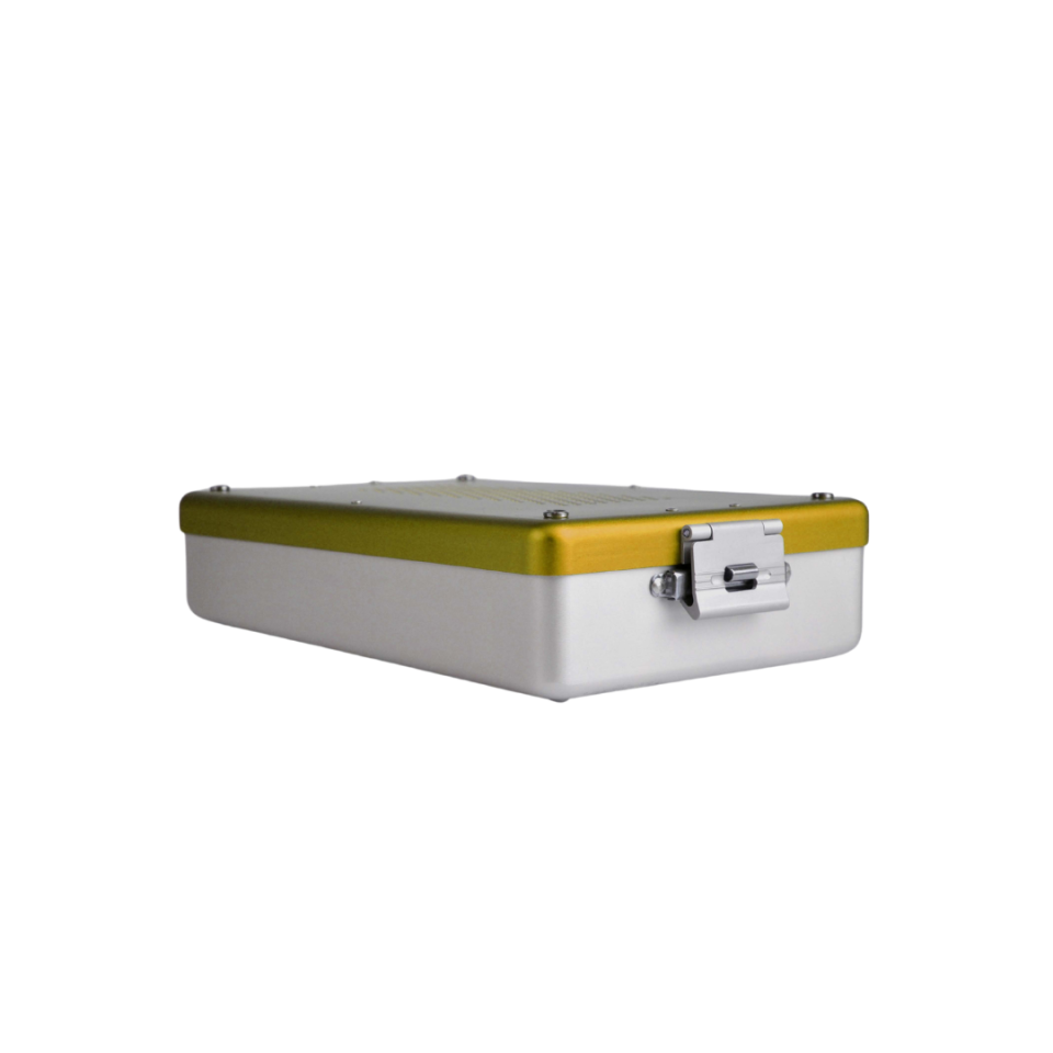 Dental Sterilizasyon Konteyner Sarı - 310x190x130