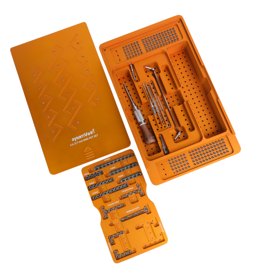 2,4-2,7 mm Mini Veteriner Set Titanyum